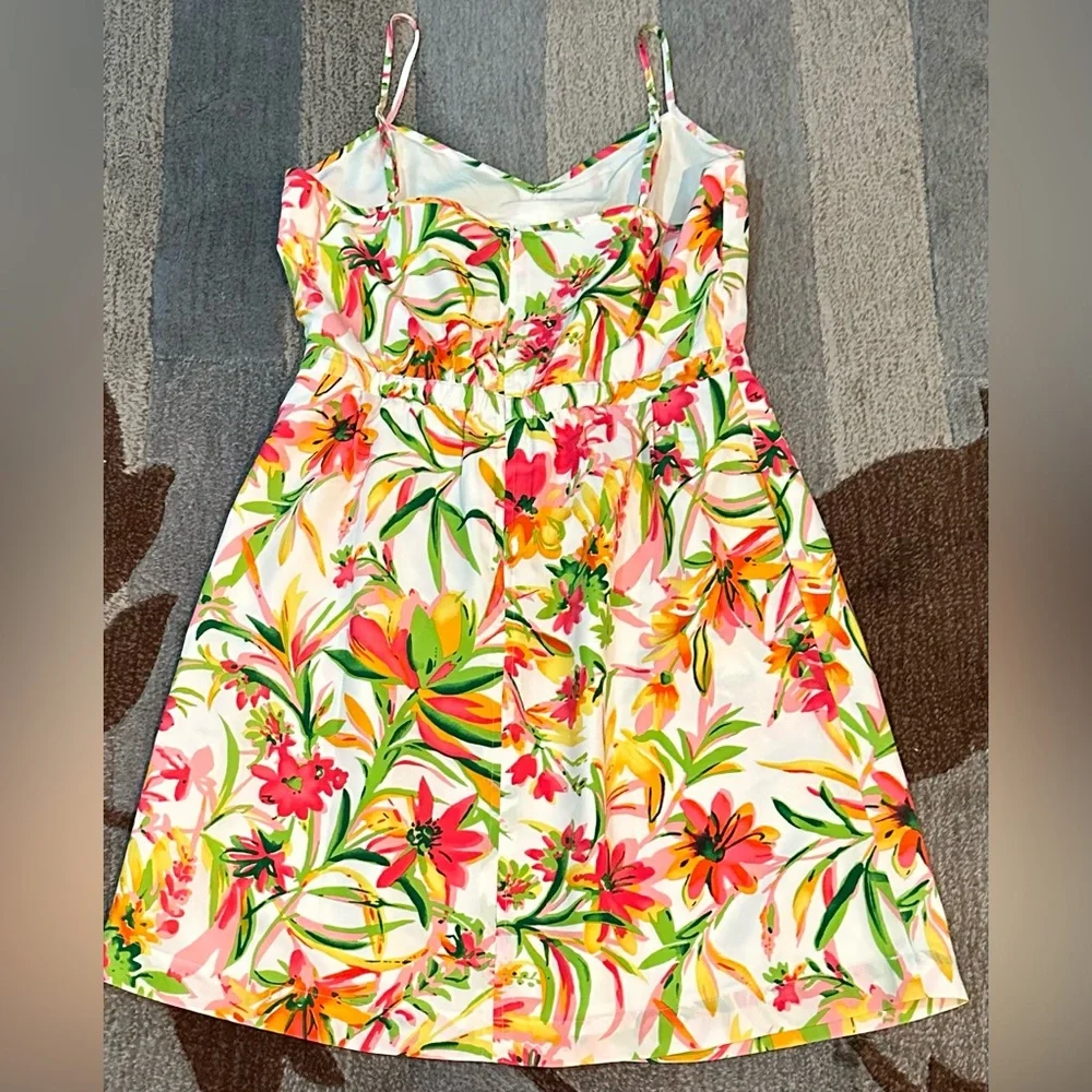 J. Crew Seaside Fit & Flare Tropical Floral Cami Dress with Pockets